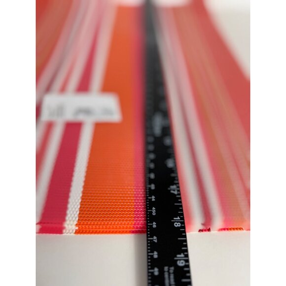 Room Essentials Indoor Outdoor Placemats Set of 8 Woven Vinyl Tangerine Rainbow - Picture 5 of 8